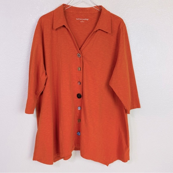 Soft Surroundings Danielle Button Tunic Size 3X - Picture 2 of 7
